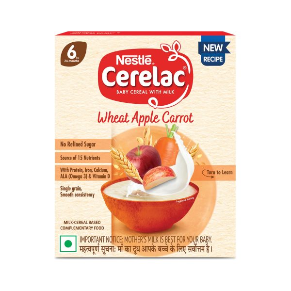 Nestle Cerelac Baby Cereal with Milk Wheat Apple Carrot 300g