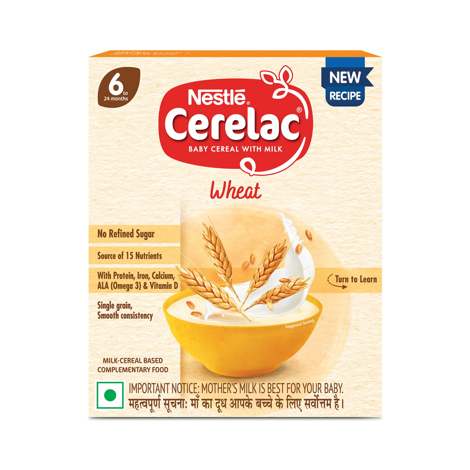Nestle Cerelac Baby Cereal with Milk Wheat from 6 to 24 months (300 g)