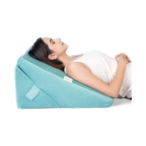 Fovera Adjustable Acid Reflux Bed Wedge Orthopedic Support (Velvet Aqua Green) - Large
