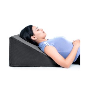 Fovera Adjustable Acid Reflux Bed Wedge Orthopedic Support (Velvet Dark Grey) - Medium 11 Inches