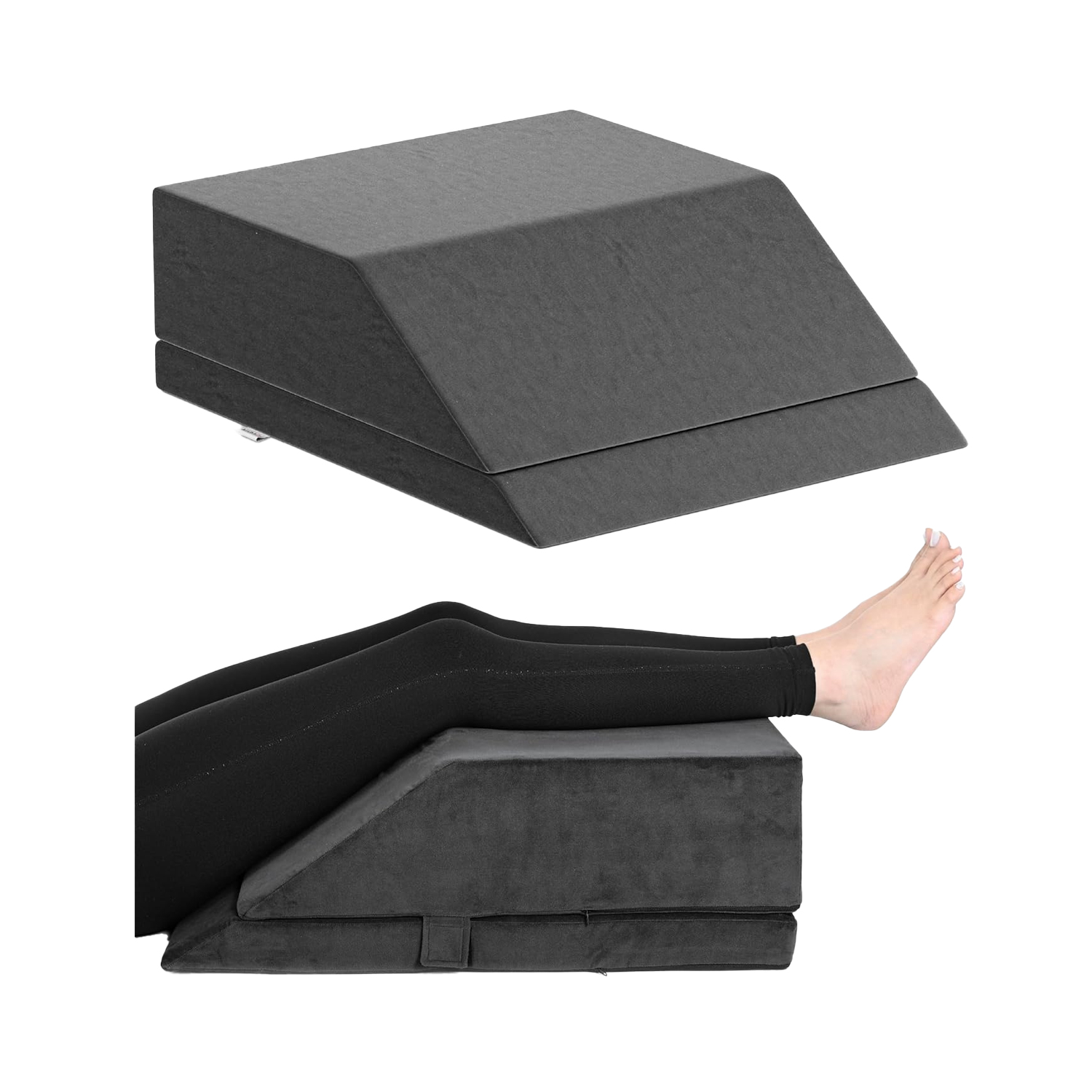 Fovera Leg Elevation Support (Velvet Dark Grey) - Adj