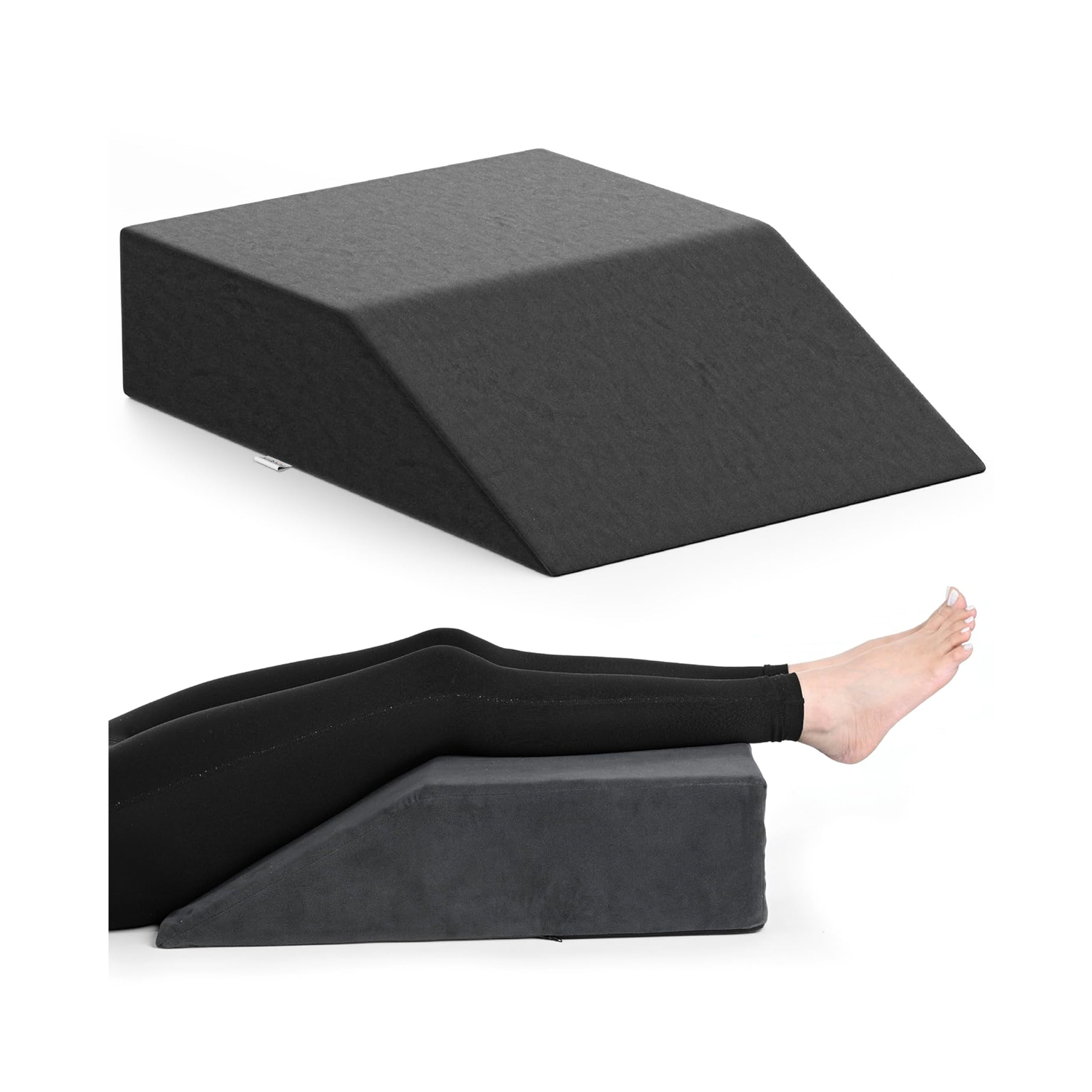 Fovera Leg Elevation Support (Velvet Dark Grey) - Small