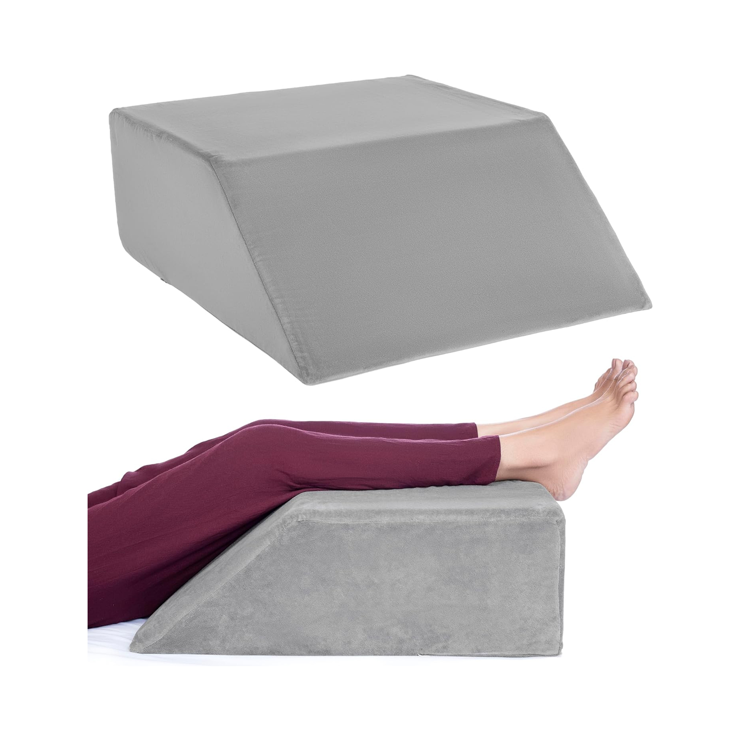 Fovera Leg Elevation Support (Velvet Grey) - Medium